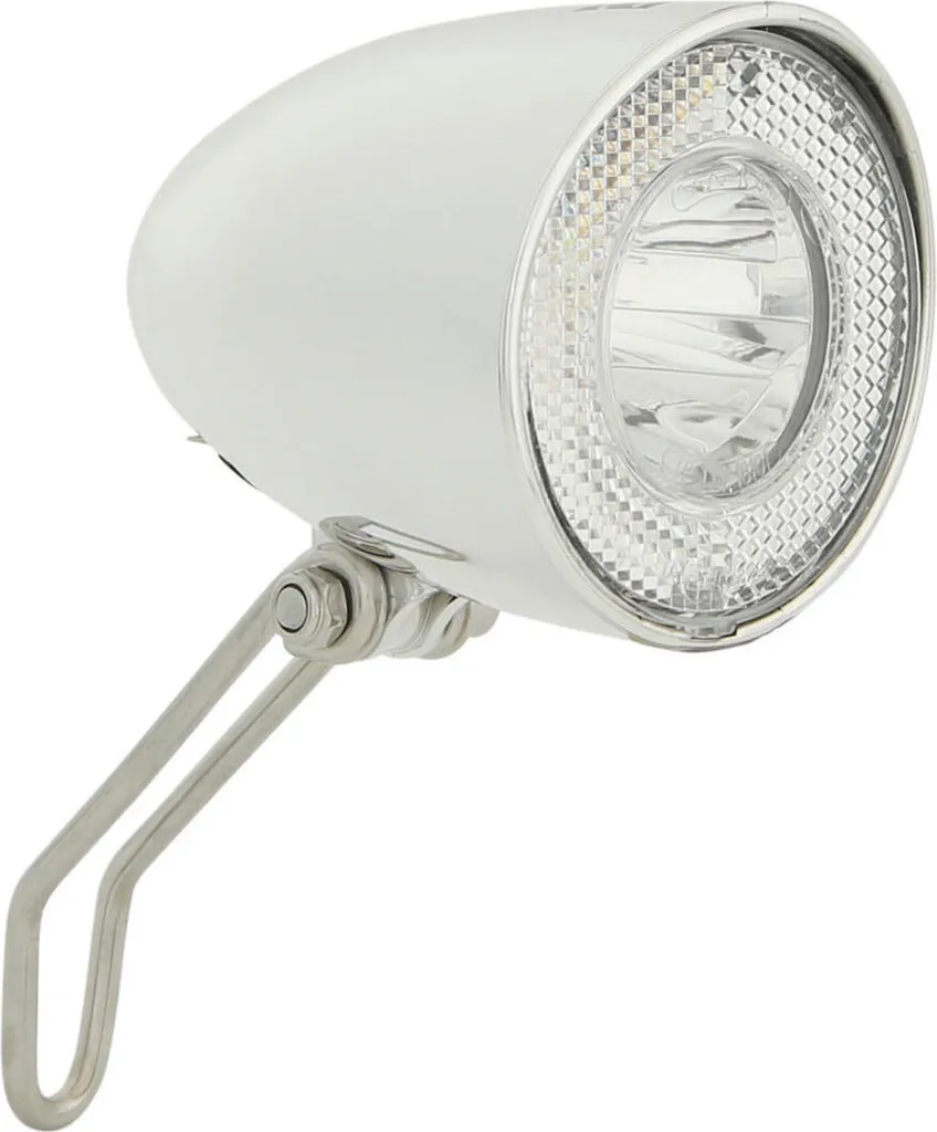 Contec Retro Cl. N+ Éclairage Avant Vélo 20 Lux Argenté Style Classique