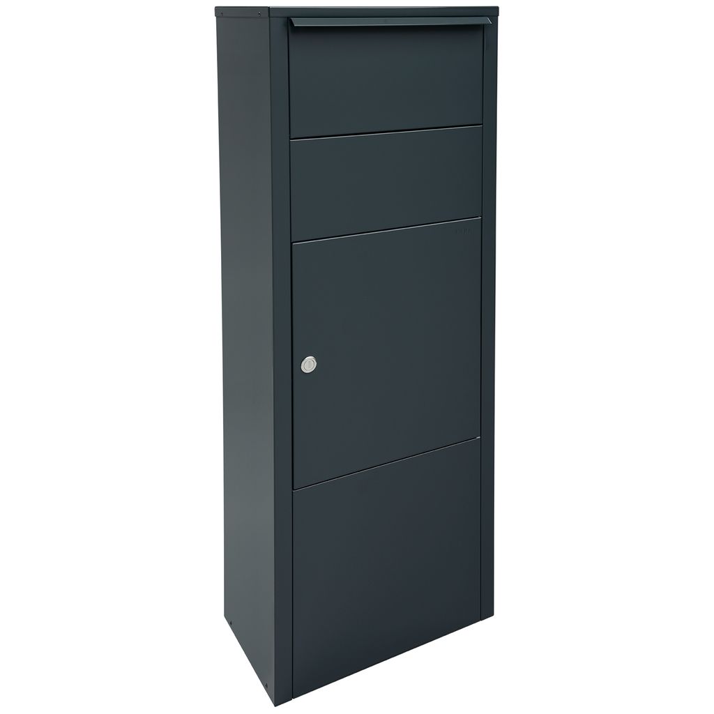 MEFA Paketbriefkasten Hazel 477 grau, Briefkasten groß, 1043x385x230 mm 477550M