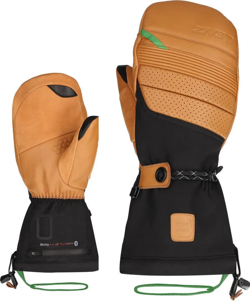 Gants Chauffants Lenz 9.0 Mittens Isolation Thermique Marron Taille M