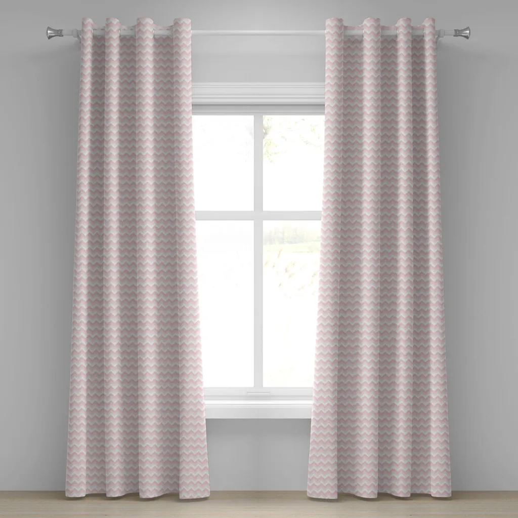 Tenda ABAKUHAUS Zig Zag Rosa Pallido: Arredo Moderno 280x175 cm