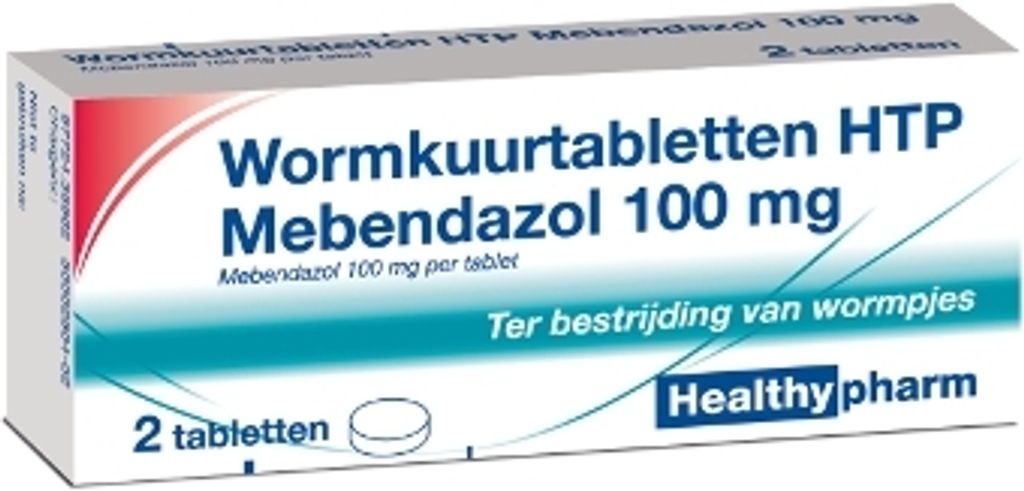 Healthypharm Wormkuurtabletten HTP Mebendazol 100 mg 6 Produktbild 