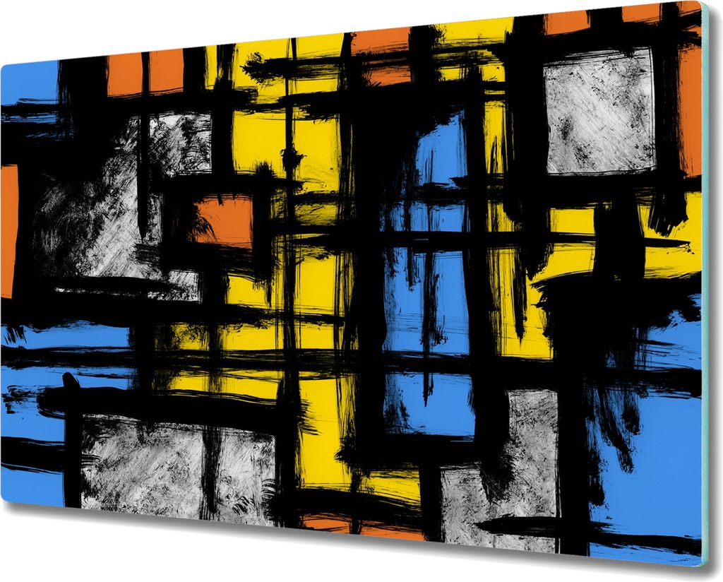 Coloray Hackbrett Herdabdeckplatte 80x52 cm Küchenbrett Kochplattenabdeckung Schneidebrett - Sonnenaufgang über den See