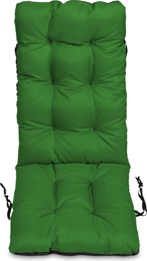 Stuhlkissen Sitzkissen und Rückenkissen für Stühle - 48x123 cm - Outdoor und Indoor - grün