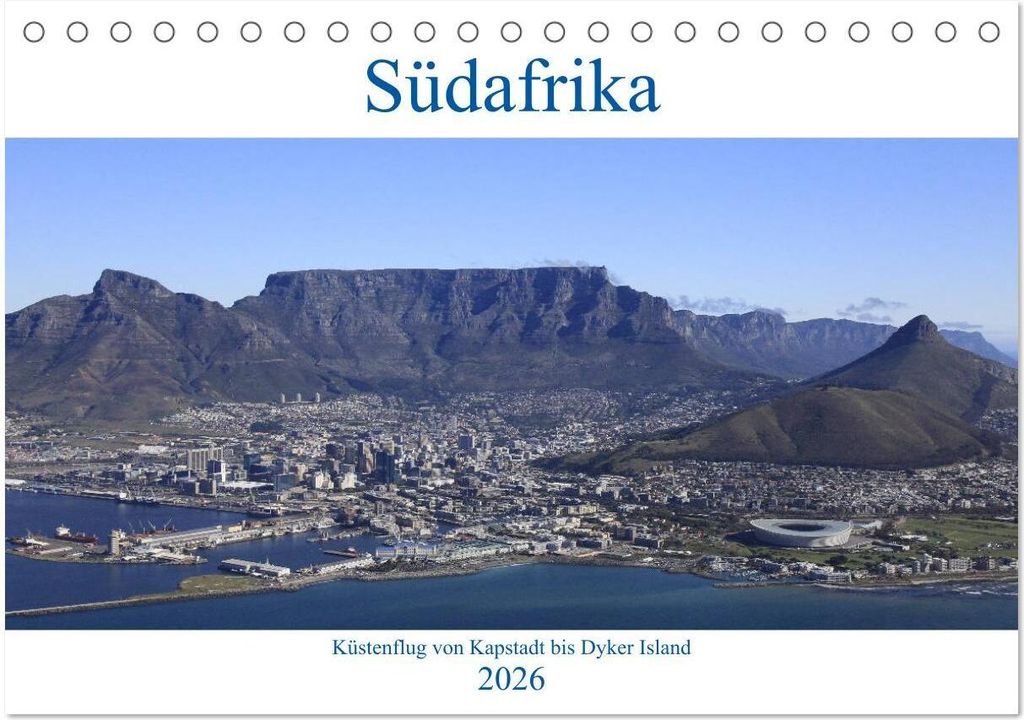Südafrika - Küstenflug von Kapstadt bis Dyker Island (Tischkalender 2026 DIN A5 quer), CALVENDO Monatskalender