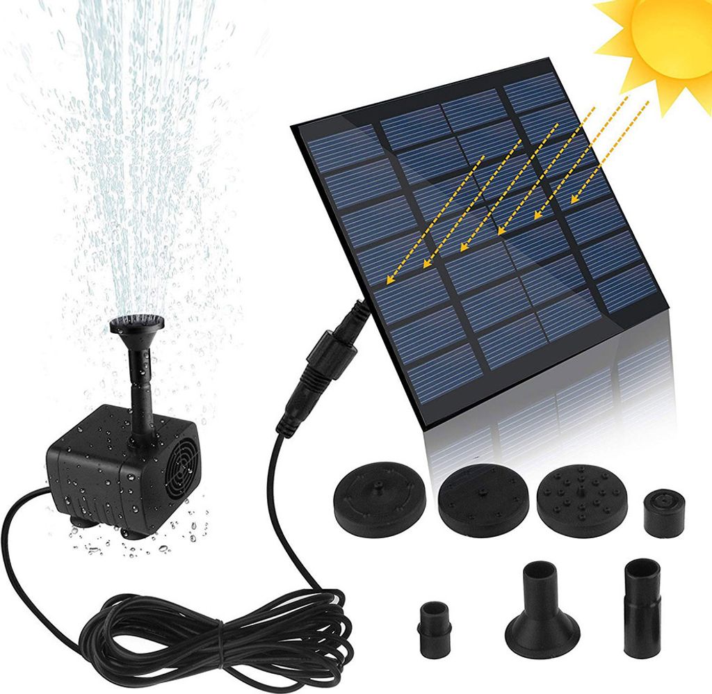 Mini Solar Brunnenpumpe Solar Wasserpumpe Power Panel Kit Solar Panel Wasserpumpe fuer Gartenpool