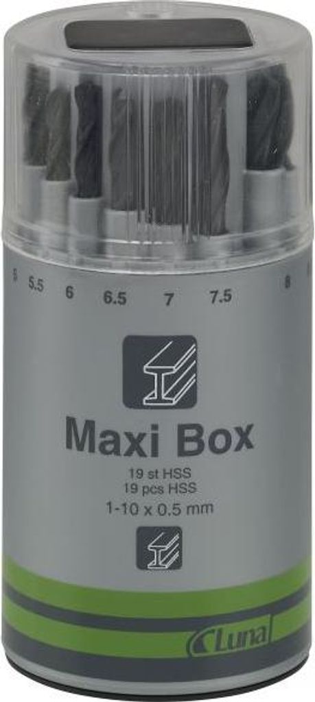 19-teiliges Bohrerset aus Schnellarbeitsstahl – L-209540103