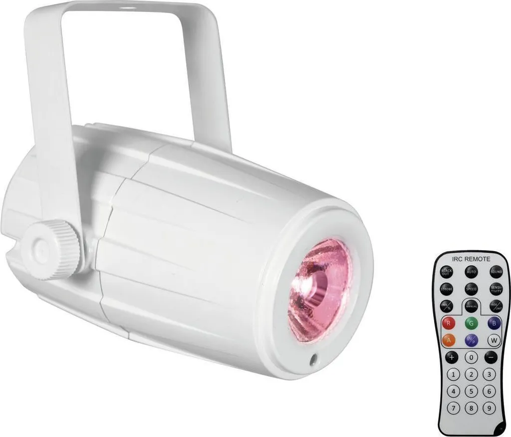 Eurolite LED PST-5 QCL Spot Bianco - Pinspot 5W RGBW per Vetrine