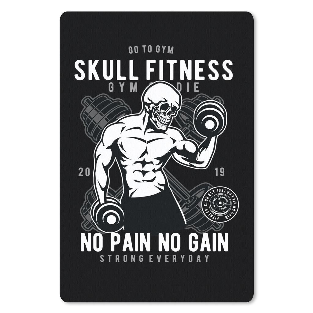 MuchoWow Mauspad Mousepad Gewichte - Fitness - Skelett - Retro 40x60 cm - Mousepads - Maus Mat - Pad - Mausunterlage - Schreibtisch Accesoire