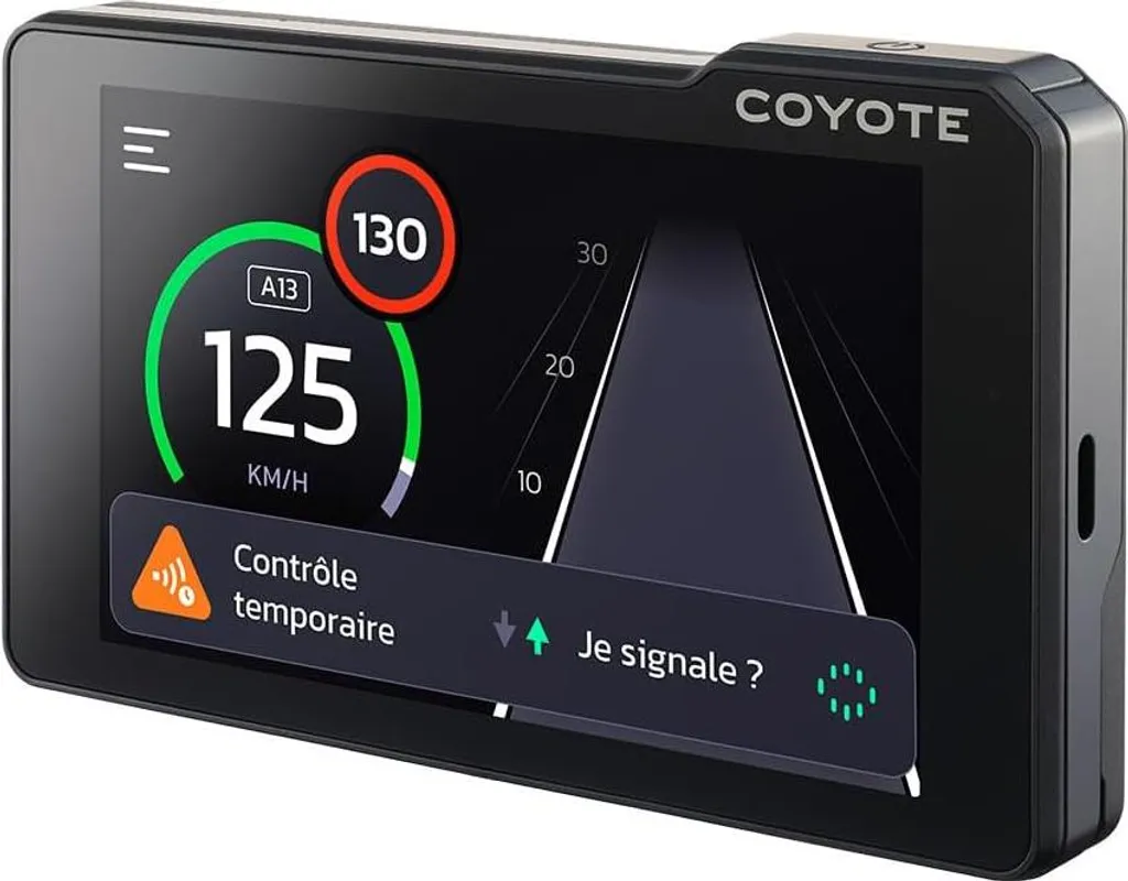Coyote Max Assistant Tactile Large Écran avec Alertes Zones de Danger
