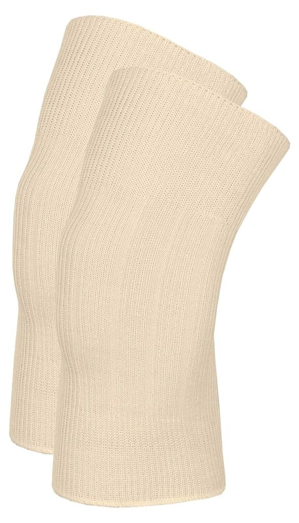 leichte Gelenkwärmer aus 70% Schurwolle und 30% Seide für Damen und Herren (Gr. 3/L, Farbe: naturweiß)