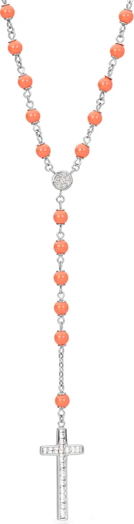 Collier Brosway Soul BSL02 Anticorrosion en Acier et Corail Rouge 77cm