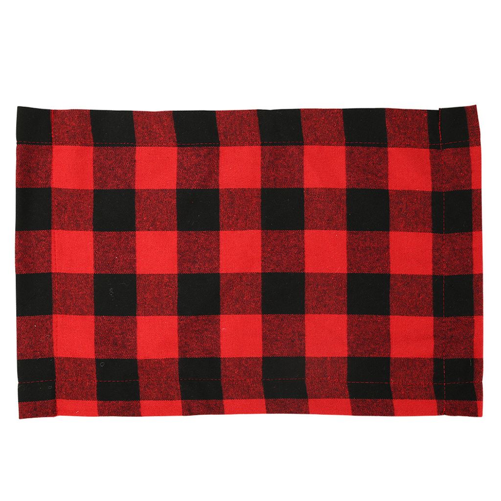 Weihnachtsplaid Plaid -Tischemat Bowknot Table Runner Tischdecke Kissenbezüge Weihnachtsdekoration-Rote Tischset
