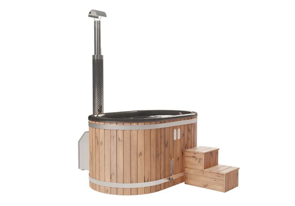 FinnTherm Holz Badefass Malmö aus Thermoholz, Whirlpool, Produktbild 3
