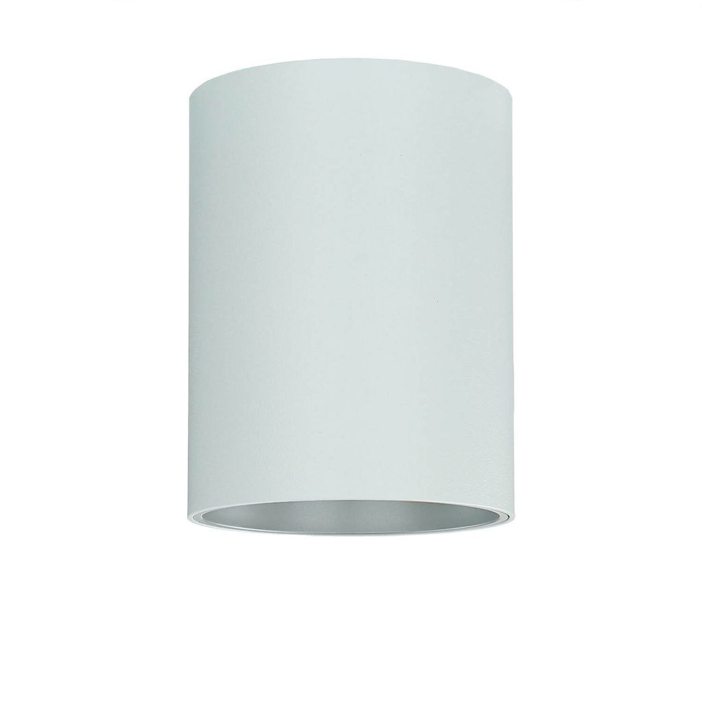 Aufputz Spot Deckenstrahler Ø 8,9 cm Weiß Silber GU10 Metall Modern Küche Flur