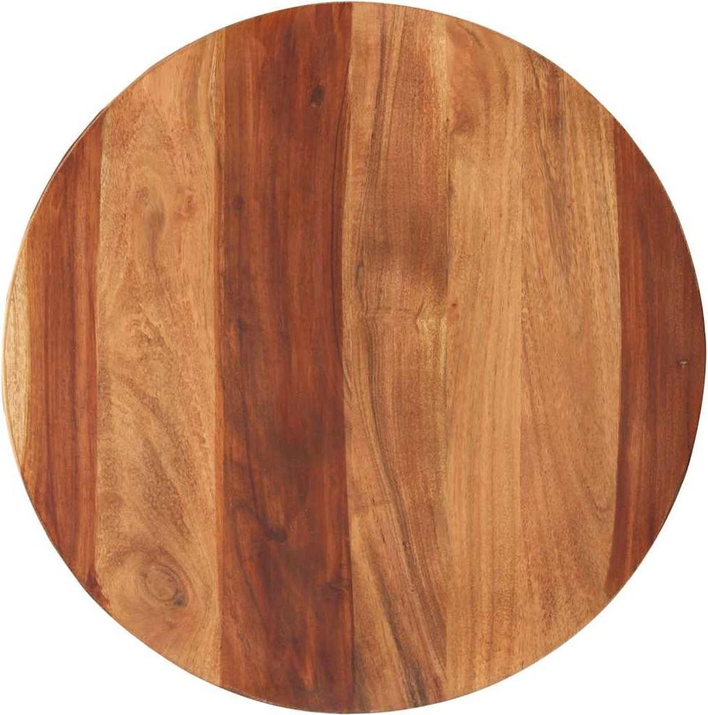 vidaXL Tischplatte Massivholz Akazie Rund 25-27 mm 50 cm