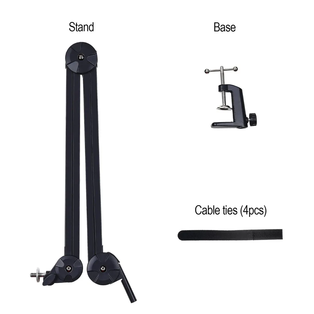 Support micro poids lourd à angle réglable, bras en acier noir stable 2kg - 2