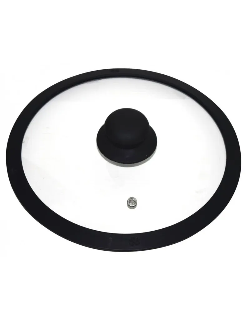 Coperchio 28cm Kinghoff con Bordo Silicone Nero - Design Salvaspazio