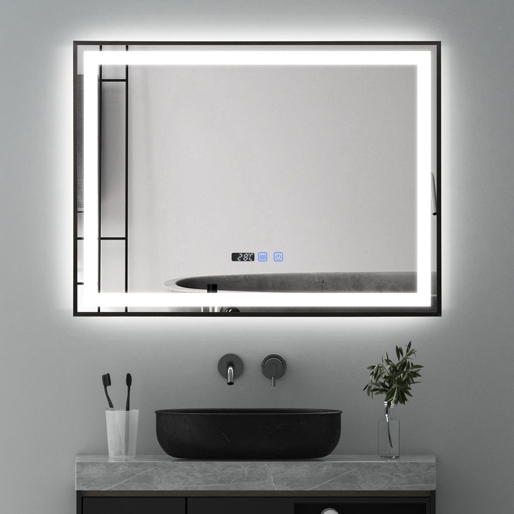 Puluomis badspiegel 80x60, anti-condens, met 3 kleuren Productafbeelding 