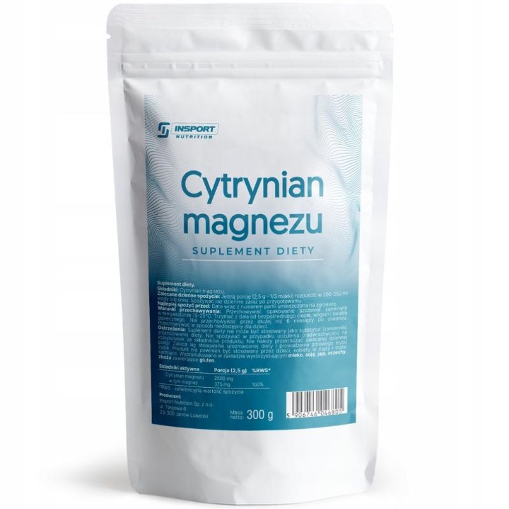 Magnesium Citrat 300 g Pulver 375 mg INSPORT Produktbild 