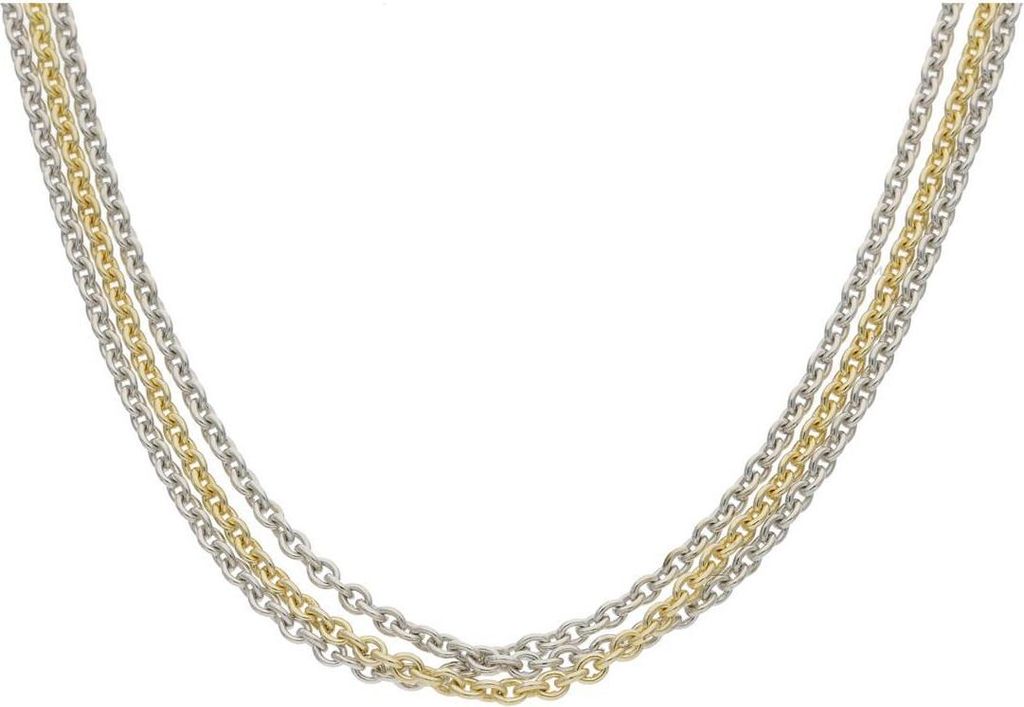 JuwelmaLux Halskette drei Reihig 925/000 Sterling Silber Produktbild 