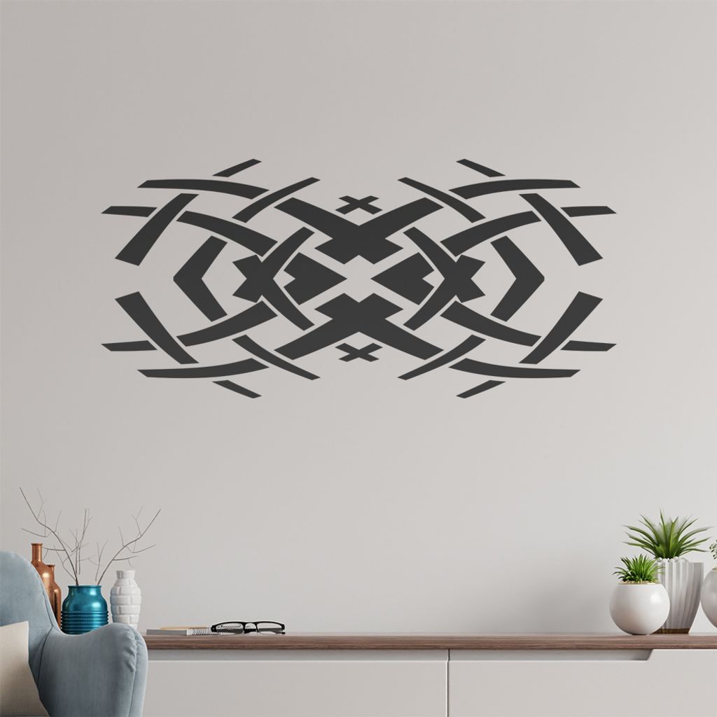 Tribal doppel X Wandtattoo in 6 Größen - Wandaufkleber Wall Sticker - Dekoration, Küche, Wohnzimmer, Schlafzimmer, Badezimmer