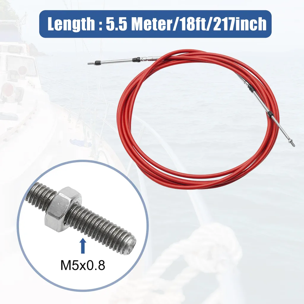 Éliminez la Rigidité des Gaz : Kit 2 Câbles de Commande 18ft 5,5m Rouges Souples