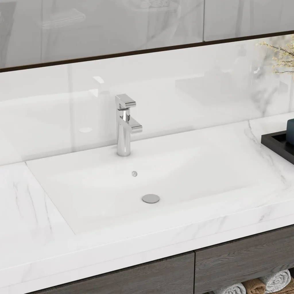 Vasque à poser en céramique blanc mat 60 cm vidaXL pour salle de bain