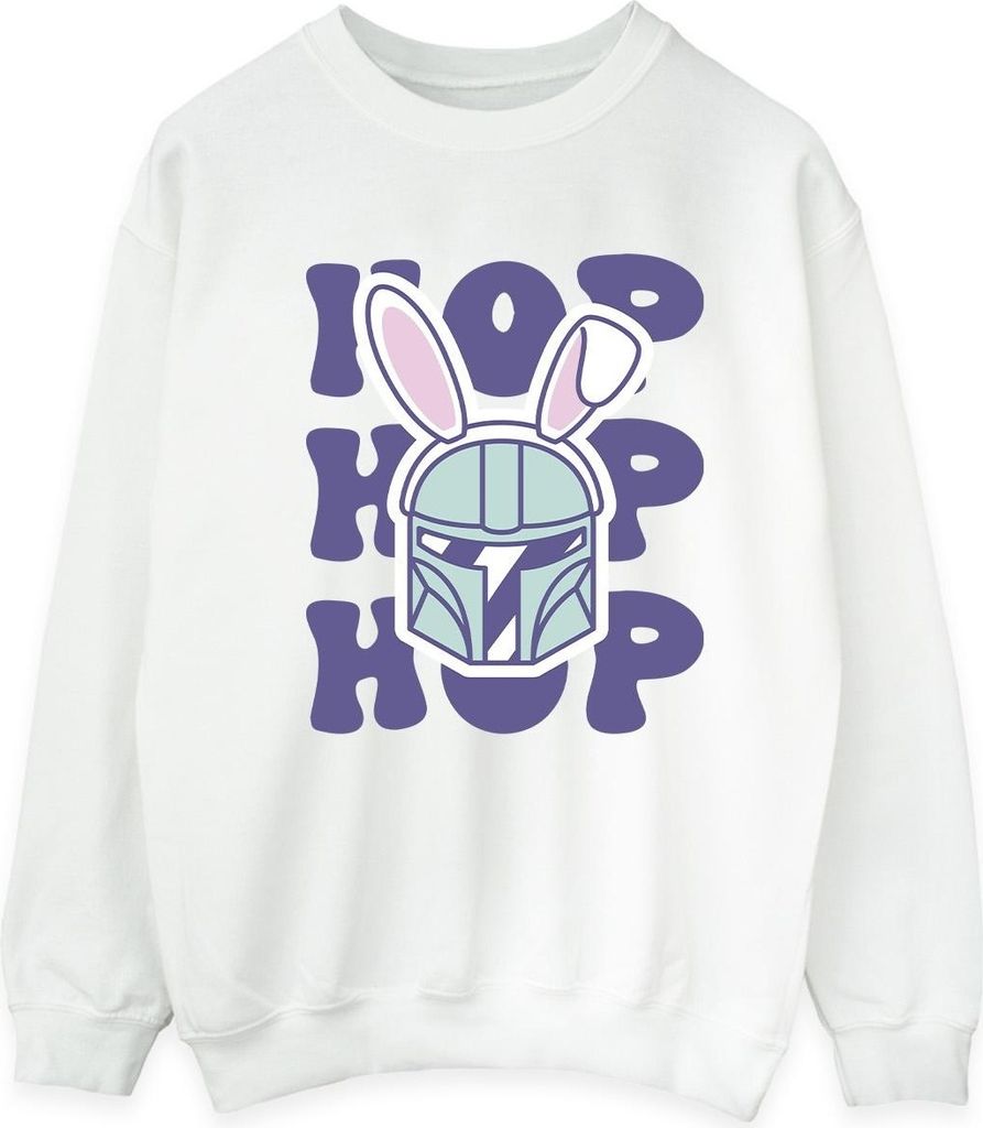 Star Wars - "The Mandalorian Hop Into Easter" Sweatshirt für Herren BI46745 (M) (Weiß)