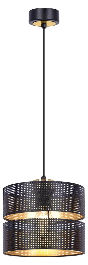 Suspension de Cuisine ou Salon MALAVI Noir et Or 20cm - Luminaire Kaja