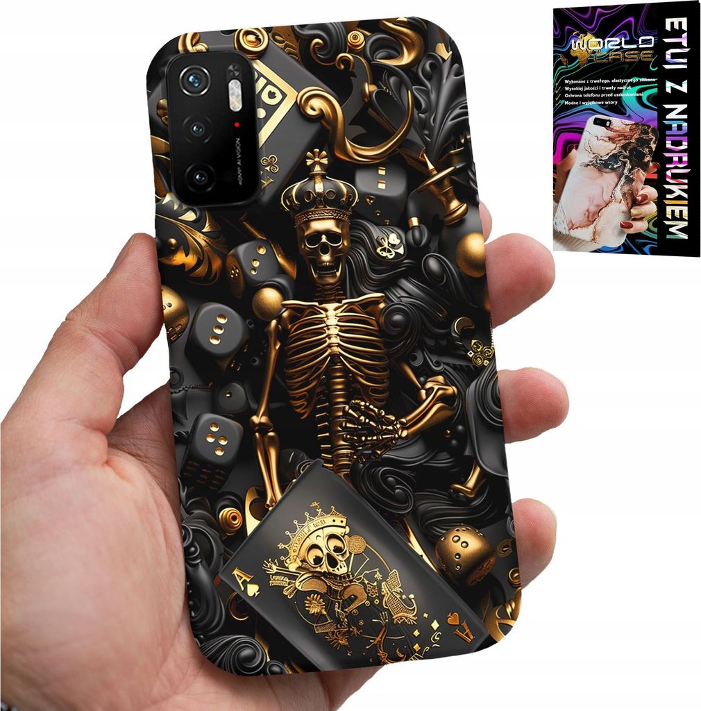Fall Für Xiaomi Poco M3 Pro 5G - König Der Poker Würfel Ass Designs Für Männer + Glas