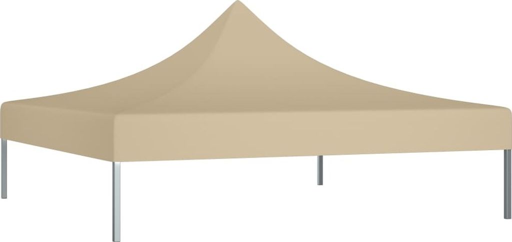 vidaXL Tetto della tenda per feste 3x3 m Beige 270 g/m² Immagine del prodotto 