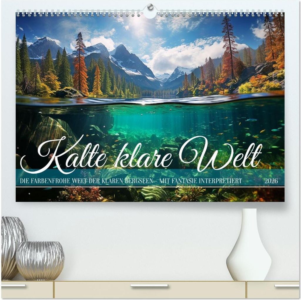 Kalte klare Welt (hochwertiger Premium Wandkalender 2026 DIN A2 quer), Kunstdruck in Hochglanz