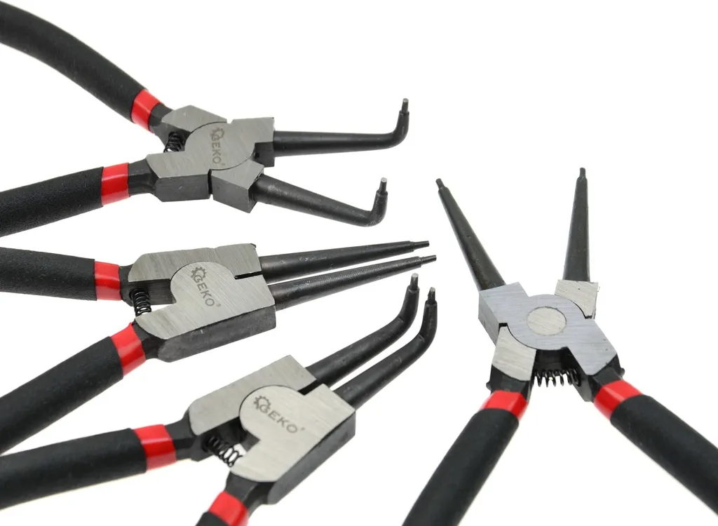 Set de 4 Pinces Seeger Intérieur Extérieur 180mm GEKO G01661 de 7"