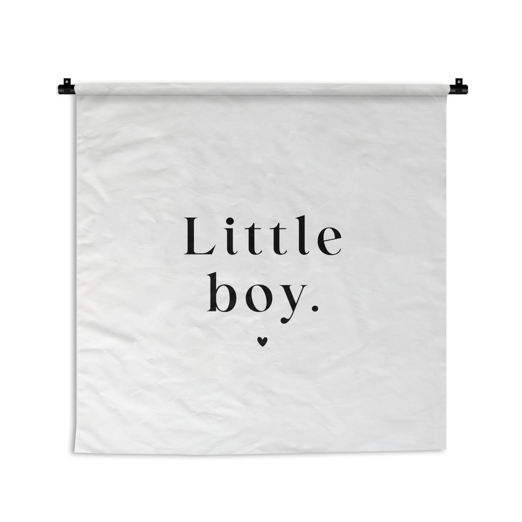 MuchoWow Wandteppich Wandbehang Kinder - Sprichwörter - Kleiner Junge - Zitate - Jungen 150x150 cm Tapisserie Dekoration Wandtuch - Wohnaccessoi...