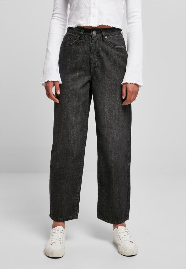 Urban Classics Ladies - Wide Leg Cropped Denim Jeans - W29
