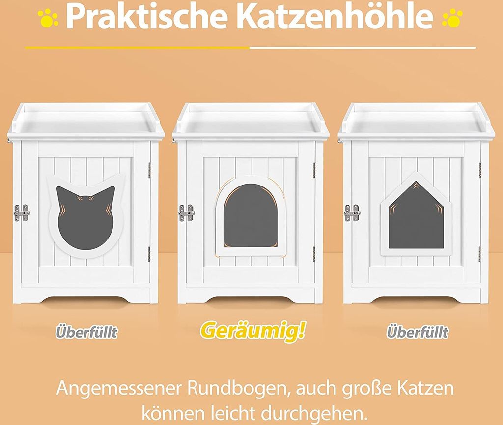 Yaheetech Katzenklo Schrank, Katzentoilette, Katzenhaus mit Produktbild 7