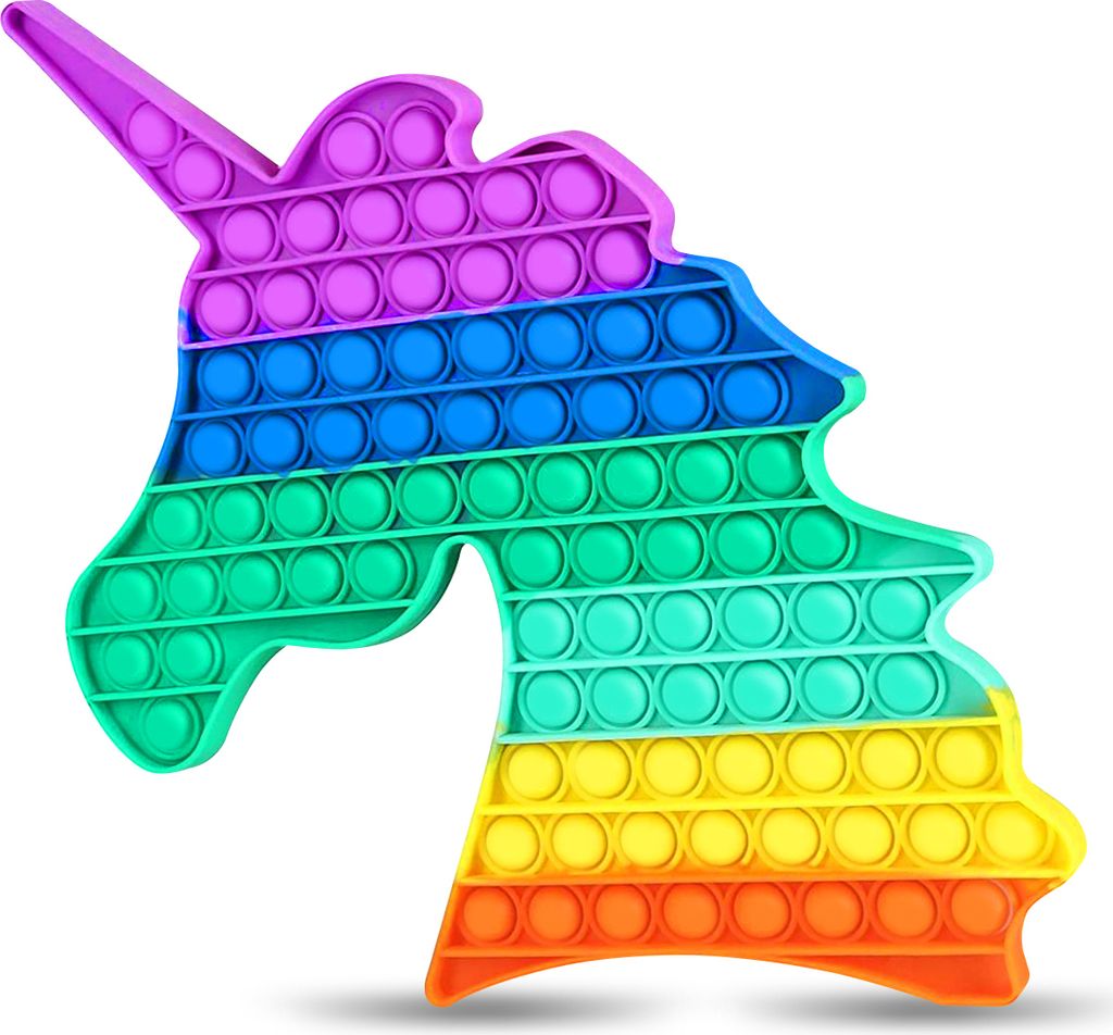 Push it Pop up Bubbles Fidget Toy Beruhigung Antistress Kids TikTok ReisespielForm:Einhorn 39 x 39.5 cm