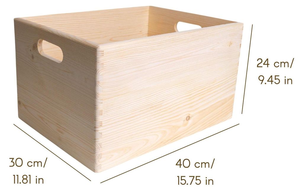 Creative Deco XXL Große Holzkiste Obstkiste Korb | Produktbild 