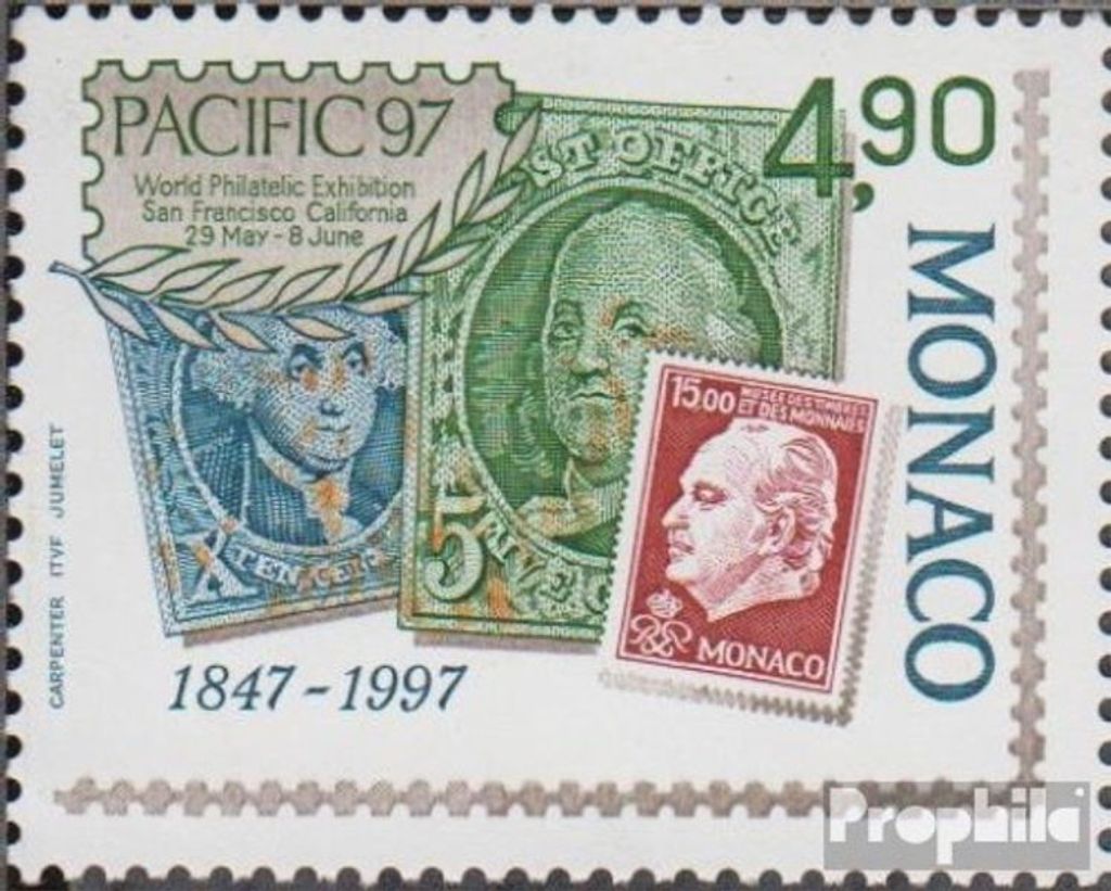 Briefmarken Monaco 1997 Mi 2358 (kompl.Ausg.) postfrisch Briefmarkenausstellung