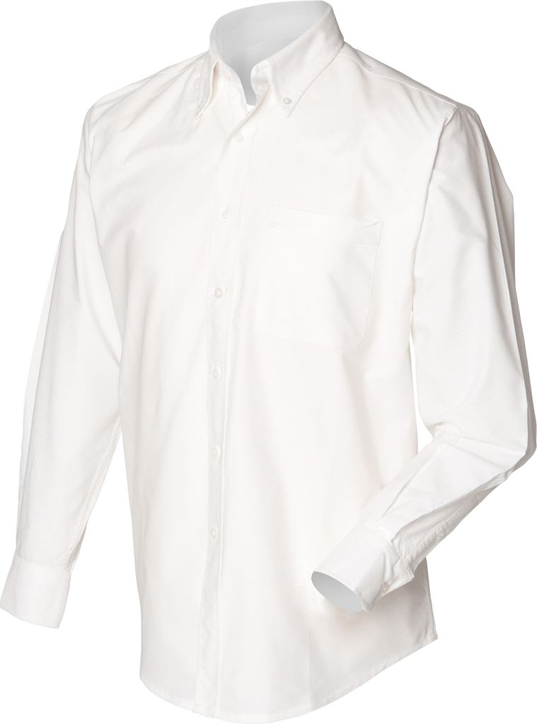 Henbury Herren Hemd / Arbeitshemd, langärmlig RW637 (Large) (Weiß)