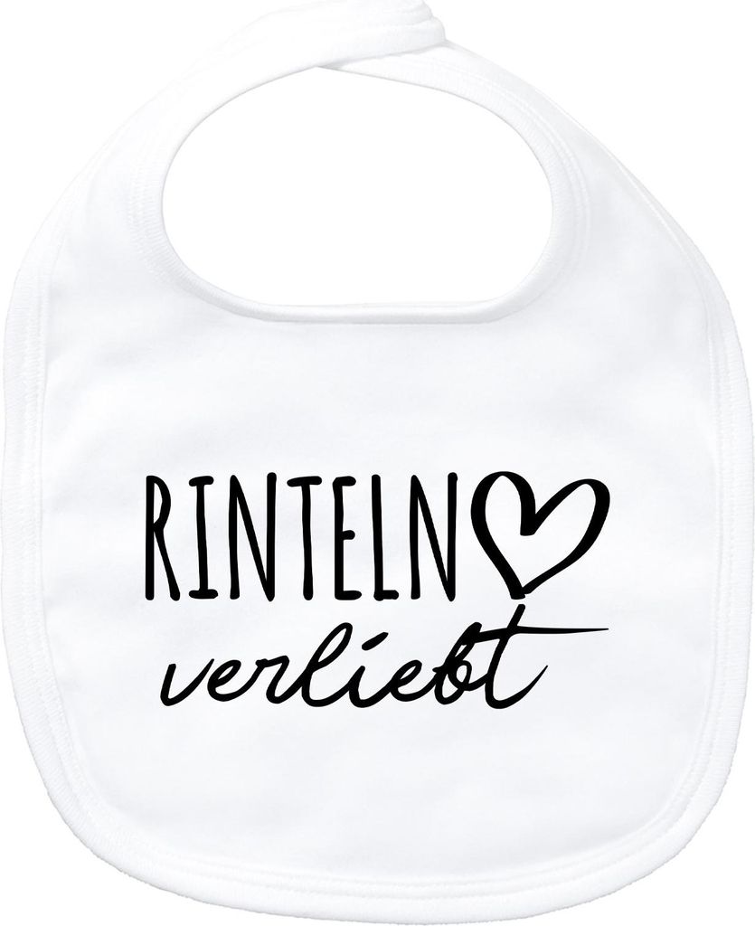 Huuraa Baby Lätzchen Rinteln verliebt White Klettverschluss Baumwolle Latz Geschenkidee