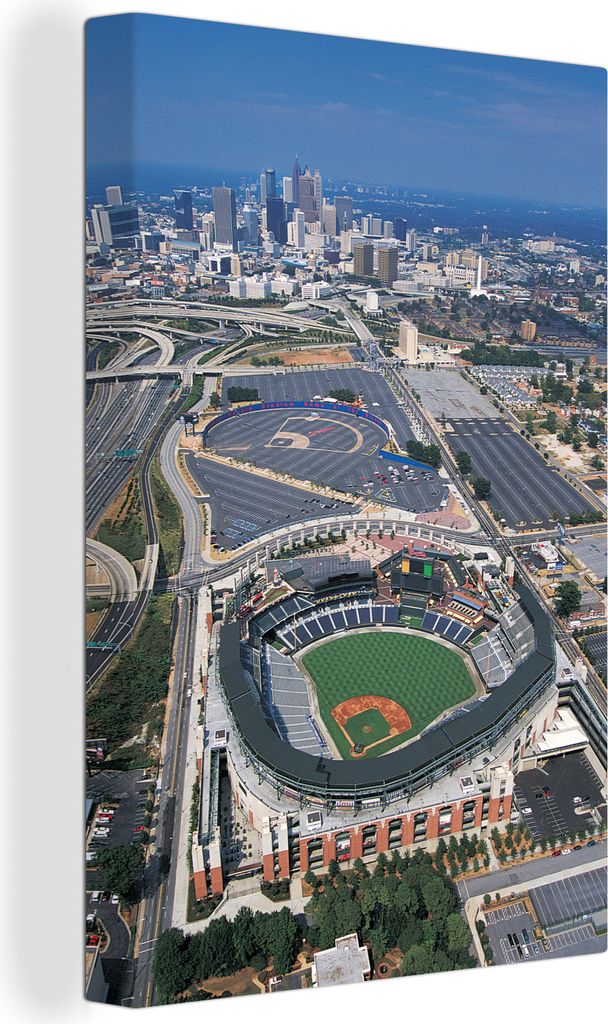 OneMillionCanvasses - Leinwandbilder - 90x140 cm, Atlanta - Stadion - Himmel, Wandbilder Kunstdruck Wanddekoration - Foto auf Leinwand - Gemälde...