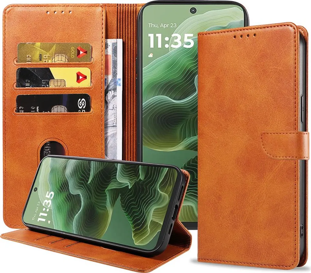 Cover a Portafoglio Moto G35 Marrone Smartphonics - Protezione Business
