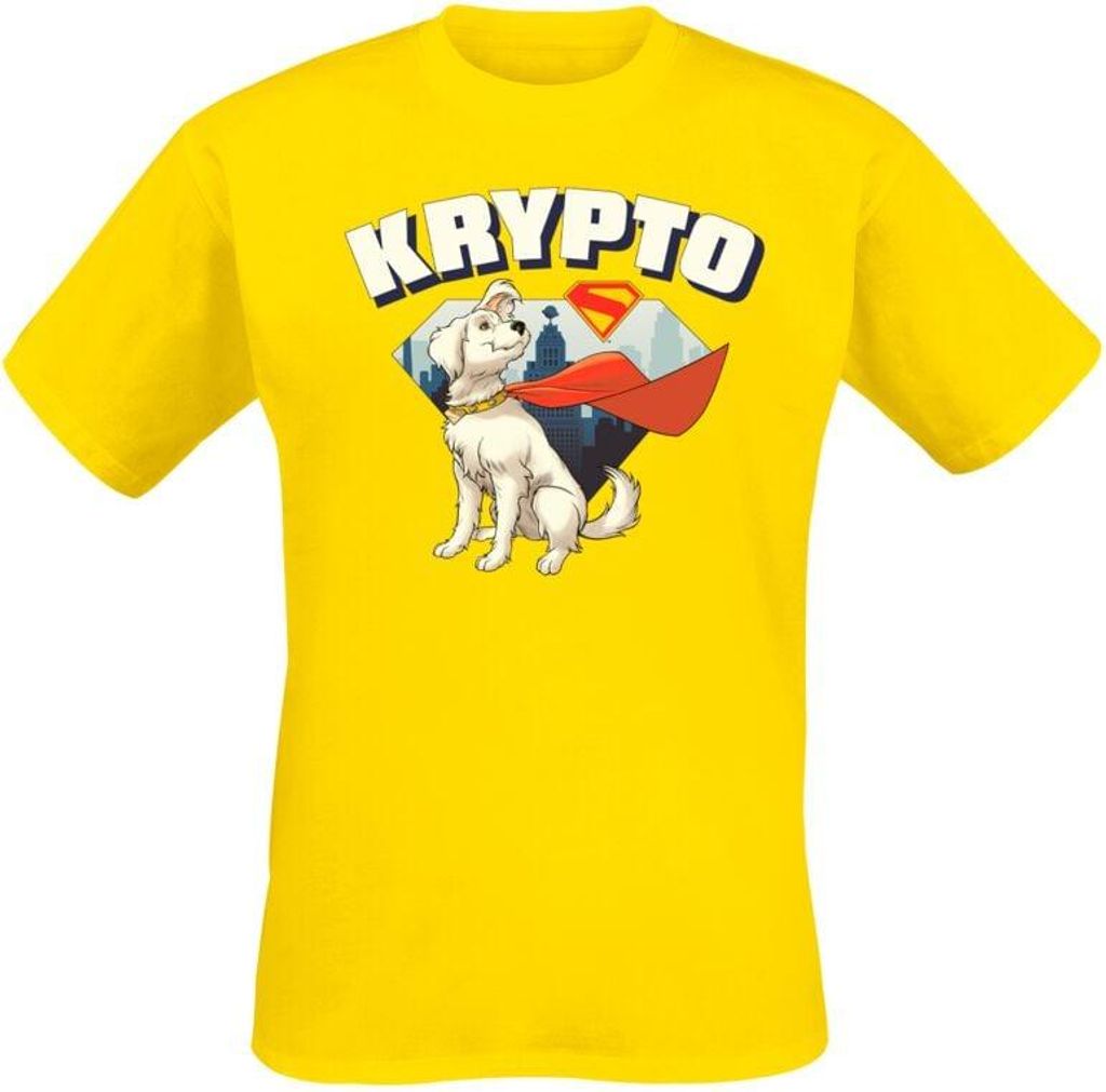 Superman T-Shirt Herren 2025 - Krypto The Superdog gelb M