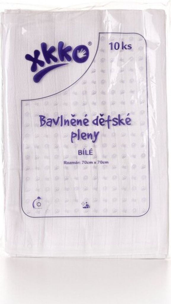 Klassische Baumwollwindeln 70x70 weiß - 10St.