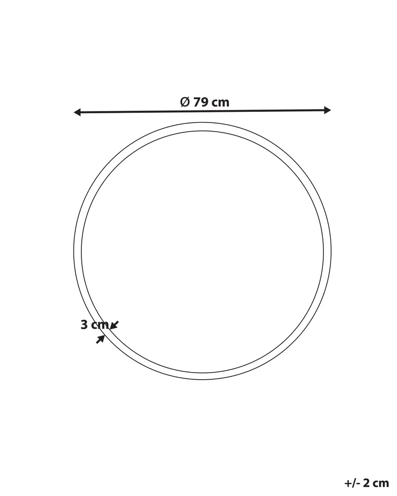 Miroir maquillage LED rond 79 cm suspendu pour éclairage optimal - 3