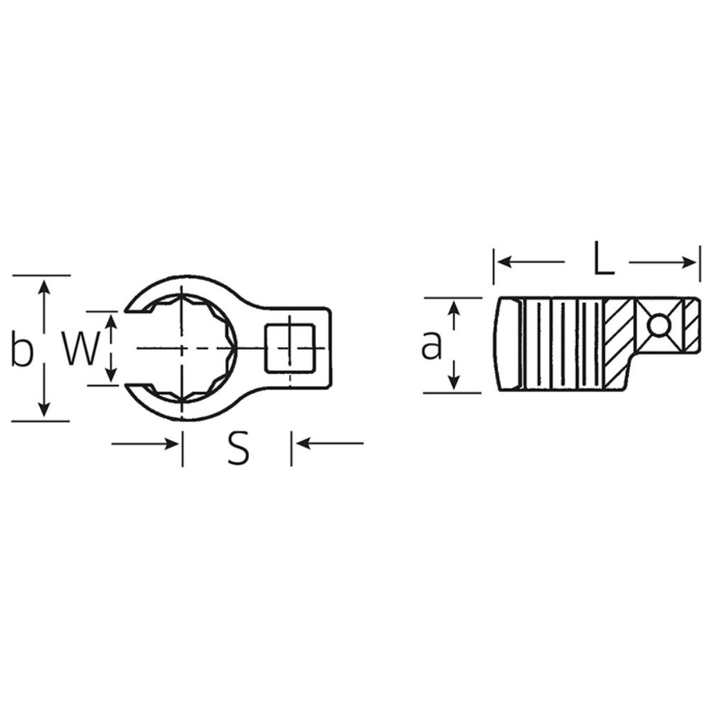 Krähenfuß-Ring-Schlüssel 17mm offen Stahlwille Produktbild 2