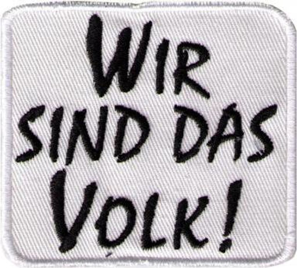 AUFNÄHER - DDR Wir sind das Volk - 02944 - Gr. ca. 7 x 6,5 cm - Patches Stick Applikation