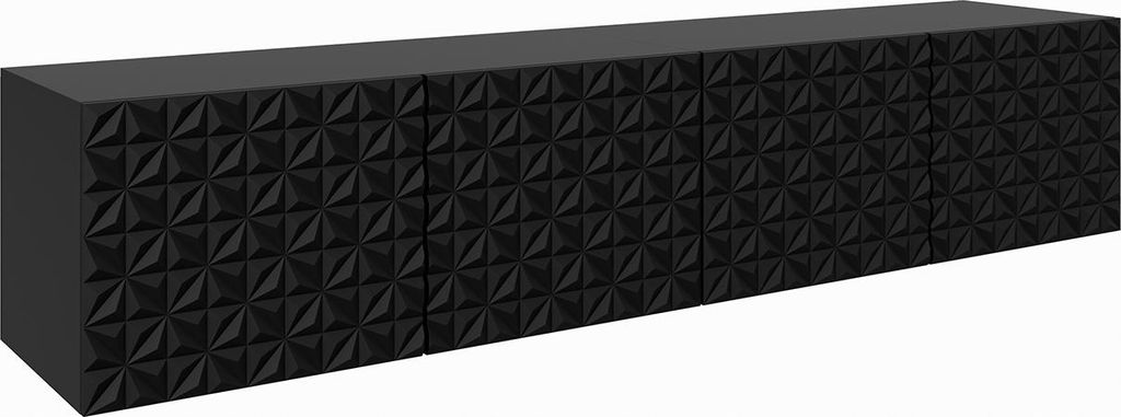 MEBLINI TV-Schrank 200cm Lang - Fernsehschrank - TV Lowboard Industrial - Unterschrank für Fernseher - TV-Unterschrank - TV-Schrank - Hängeschran...