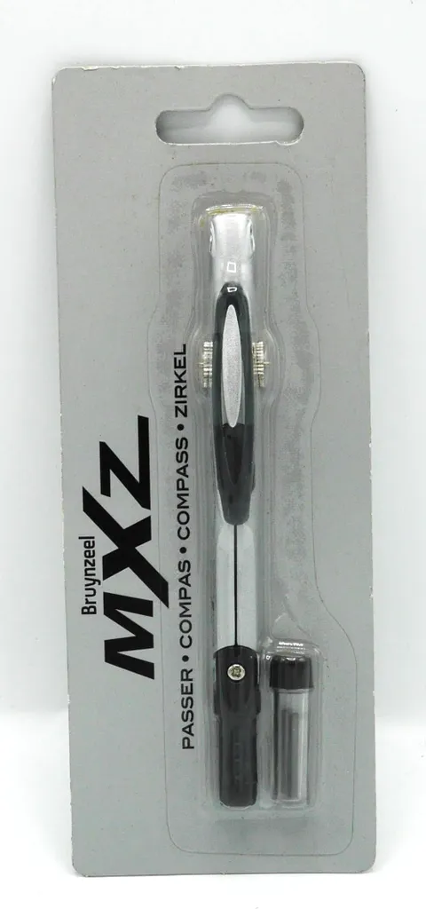 Boussole métal Bruynzeel MXZ gris argent avec 2 goupilles de rechange